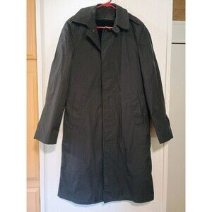 US Military Trench Coat Mens 34L Removable Liner All Weather Water Repellent